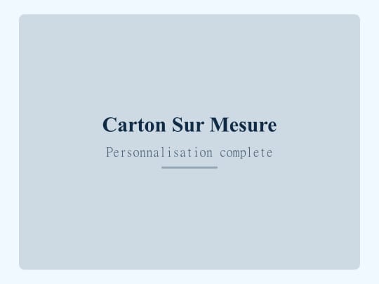 Carton sur mesure personnalise